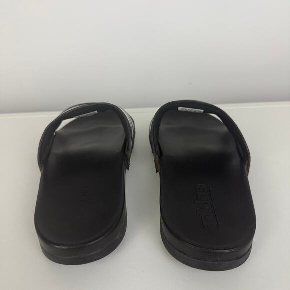 Adidas Unisex Adilette Comfort Casual Core Black/White Slide Sandals US 5M 7W - Picture 7 of 9
